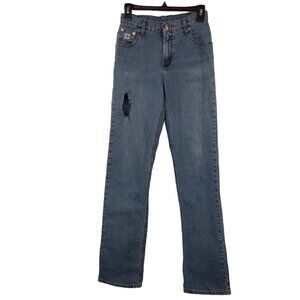 Rockies | Slim Fit Distressed Straight Leg Jeans | Size 1 L